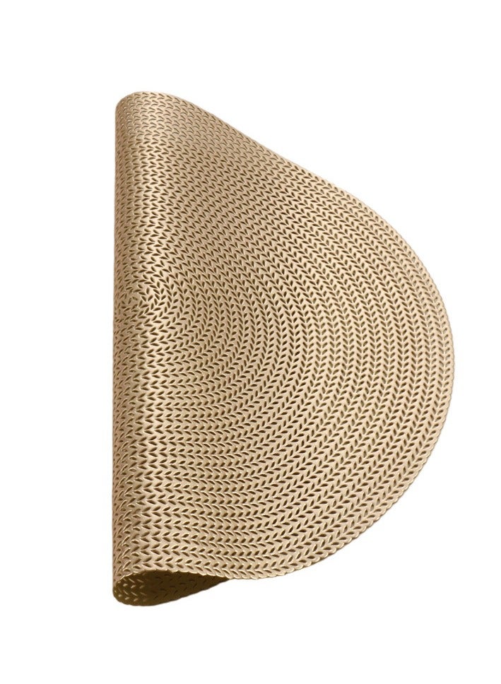 Nakhl Round Placemats Set of 4，Washable Easy Clean Wipeable Non-Slip Stain Heat Resistant Dinning Table Place Mats for Wedding Party Decoration - Image 5