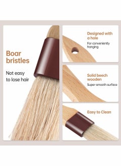 SYOSI Pastry Brush, Baking Basting Brush Beech Hardwood Handles Culinary Oil Brush for Barbecue Butter Grill BBQ Sauce Baster Marinade Kitchen Food Cooking Brushes One Big and One Small (2 Pcs)  - Image 3