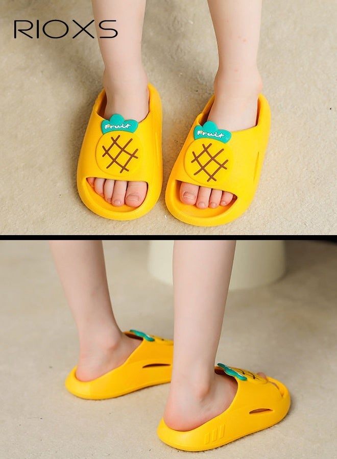 Kids Slippers, Non-Slip Slippers for Toddler Boys Girls, Cute Cartoon Slide Slipper, Comfy Soft Sole Slip-on Slippers, Quick Dry Bath Slides, Non-slip Shower Slippers, Kids Unisex Slippers for Bathroom Summer Pool, Indoor Outdoor Beach Open-toes Shoes - Image 3