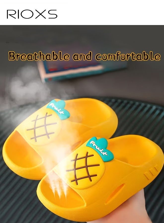 Kids Slippers, Non-Slip Slippers for Toddler Boys Girls, Cute Cartoon Slide Slipper, Comfy Soft Sole Slip-on Slippers, Quick Dry Bath Slides, Non-slip Shower Slippers, Kids Unisex Slippers for Bathroom Summer Pool, Indoor Outdoor Beach Open-toes Shoes - Image 5