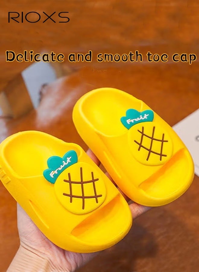 Kids Slippers, Non-Slip Slippers for Toddler Boys Girls, Cute Cartoon Slide Slipper, Comfy Soft Sole Slip-on Slippers, Quick Dry Bath Slides, Non-slip Shower Slippers, Kids Unisex Slippers for Bathroom Summer Pool, Indoor Outdoor Beach Open-toes Shoes - Image 4