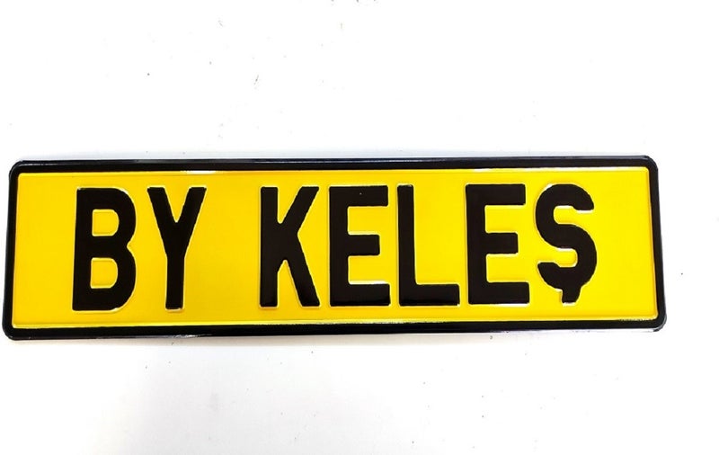 Ayz Branding Decorative Plate, Name Written Plate, Ornament Plate, Auto License Plate, Personalized Name Plate, Car License Plate