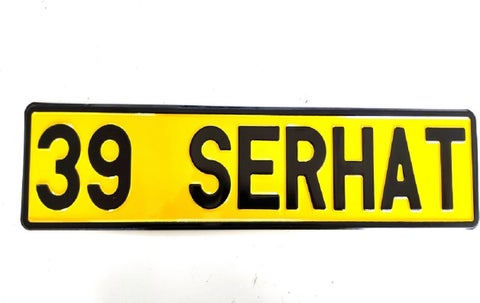 Ayz Branding Decorative Plate, Name Written Plate, Ornament Plate, Auto License Plate, Personalized Name Plate, Car License Plate