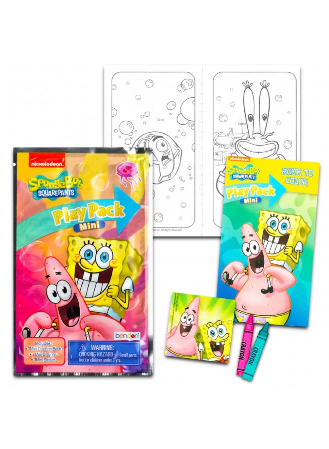 Viacom Spongebob Squarepants Mini Party Favors Set for Kids - Bundle with 24 Mini Spongebob Grab n Go Play Packs with Coloring Pages, Stickers and More (Spongebob Birthday Party Supplies) - Image 2