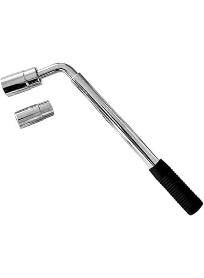 Heavy-Duty Car Wheel Tire Screw Wrench - Extendable Adjustable Handle for Maximum Leverage - Ergonomic Lug Wrench with Interchangeable Sockets - Professional Roadside Emergency Tool - Image 1