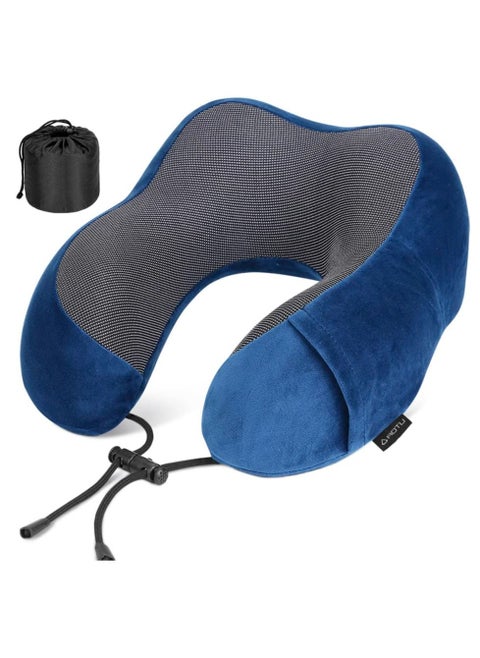 Travel Neck Pillow Pure Memory Foam Soft Travel Pillow for Flight Sleeping,Airplane Headrest Most Comfortable Support, Breathable Washable Cover, Portable Design