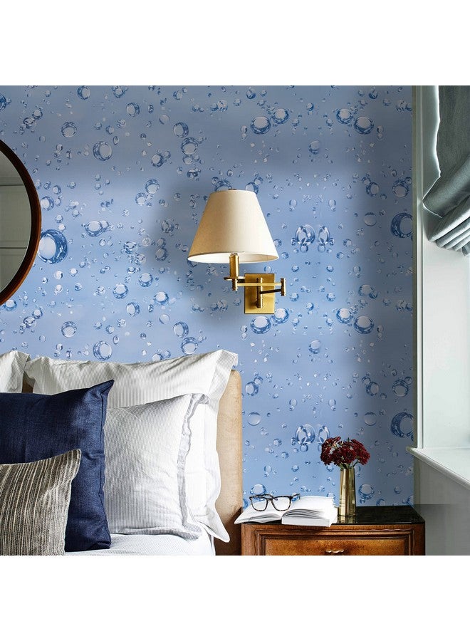 Wolpin Wall Stickers Wallpaper Decal (45 x 300 cm) DIY PVC Self-Adhesive Bubbles, Kids Room, Lamination Paper, Office, Home Decorative, Water Blue Decorative Wallpaper - Image 5