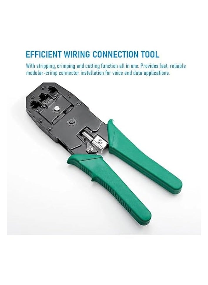 بروماس أداة تجعيد كابل الأسلاك RJ45 RJ11 RJ12 باللون الأخضر  - Image 4