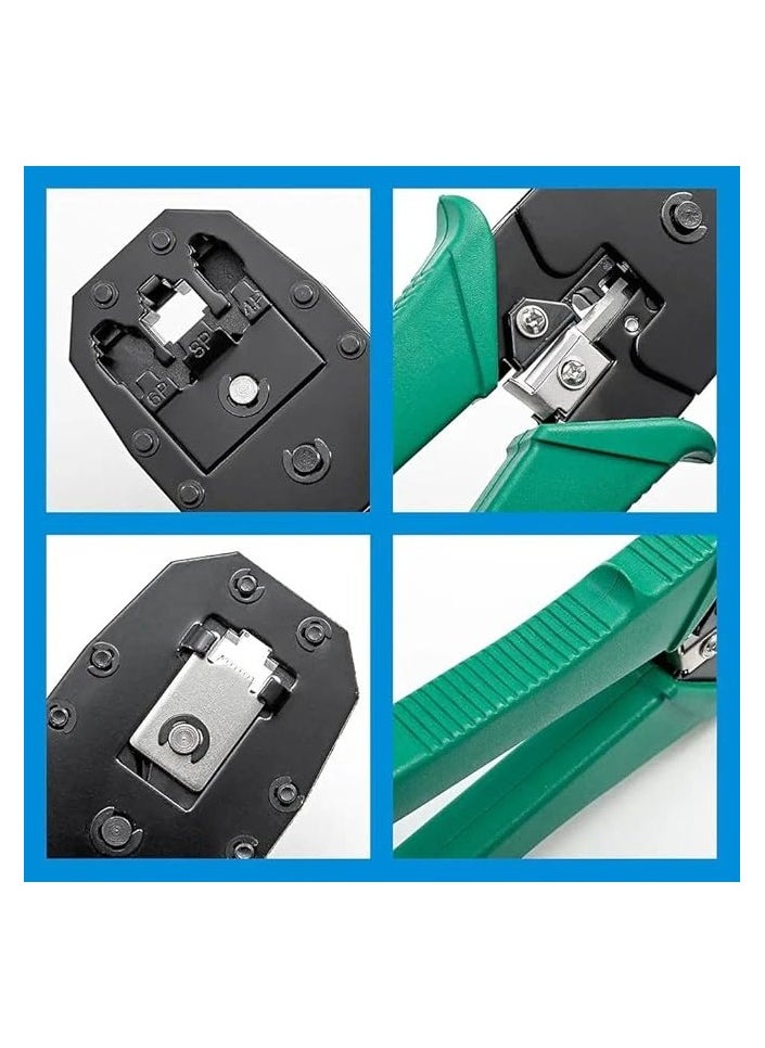 بروماس أداة تجعيد كابل الأسلاك RJ45 RJ11 RJ12 باللون الأخضر  - Image 5
