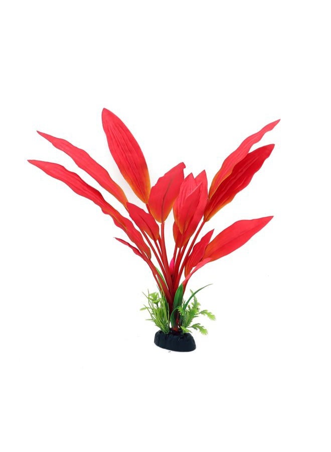 ALEGI Silk Aquarium Plants, 12 Inch Artificial Silk Plants Decorations for Fish Tank,Aquarium Décor Plastic Plants (Red, 2 Pack) - Image 3