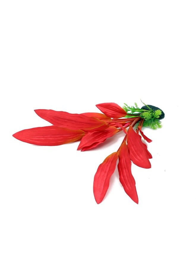 ALEGI Silk Aquarium Plants, 12 Inch Artificial Silk Plants Decorations for Fish Tank,Aquarium Décor Plastic Plants (Red, 2 Pack) - Image 5