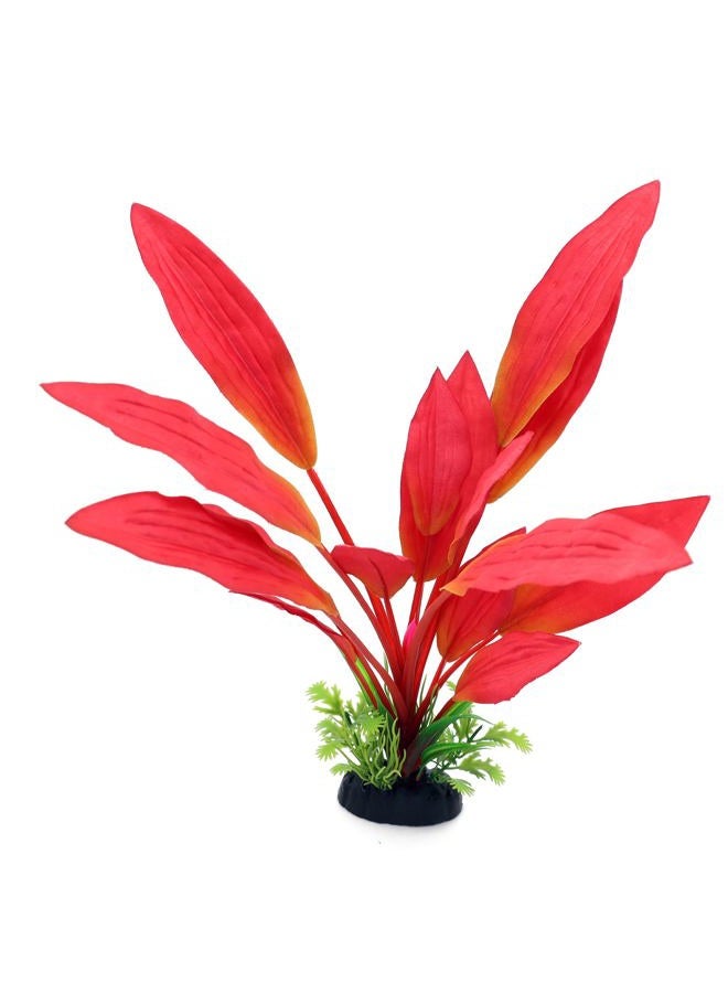 ALEGI Silk Aquarium Plants, 12 Inch Artificial Silk Plants Decorations for Fish Tank,Aquarium Décor Plastic Plants (Red, 2 Pack) - Image 4