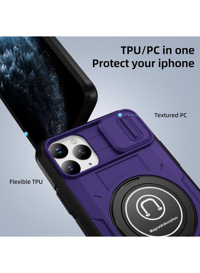 Zaboon Case For iPhone 11 Pro Sliding Camshield TPU Hybrid PC Magnetic Holder Phone Case - Image 4