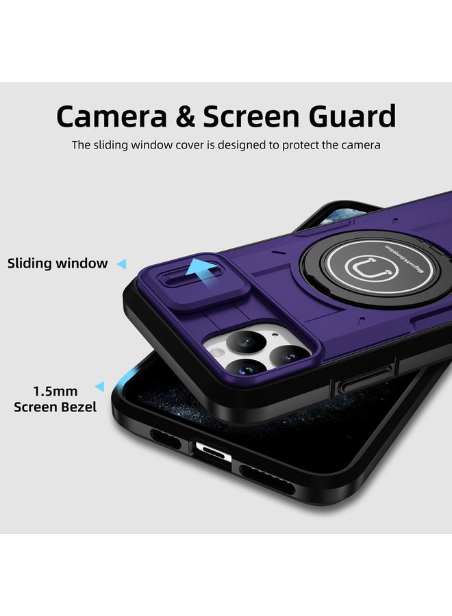 Zaboon Case For iPhone 11 Pro Sliding Camshield TPU Hybrid PC Magnetic Holder Phone Case - Image 3
