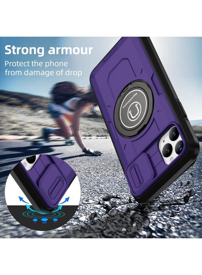 Zaboon Case For iPhone 11 Pro Sliding Camshield TPU Hybrid PC Magnetic Holder Phone Case - Image 2