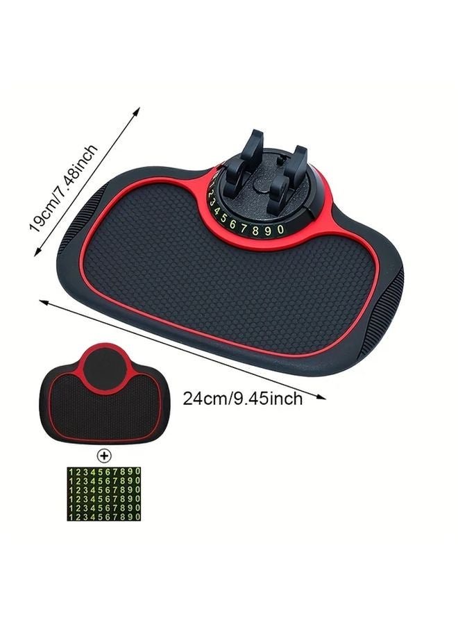 حامل هاتف السيارة الدوار الأسود القابل للتعديل 360 درجة مع مشبك على شكل بجعة مضاد للانزلاق - Image 3