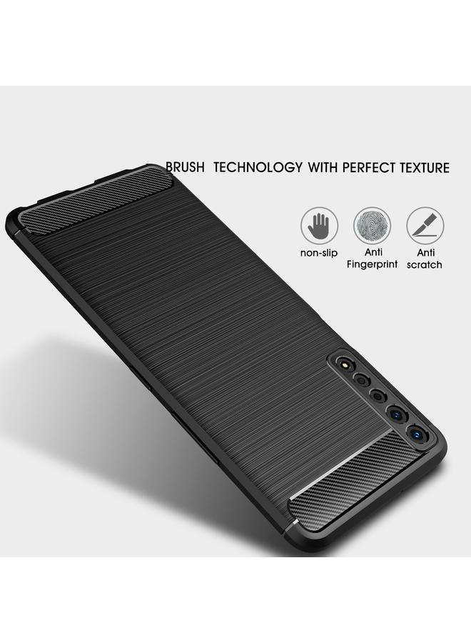 S-TOP Case For LG Stylo 7 4G Brushed Texture Carbon Fiber TPU Case - Image 2
