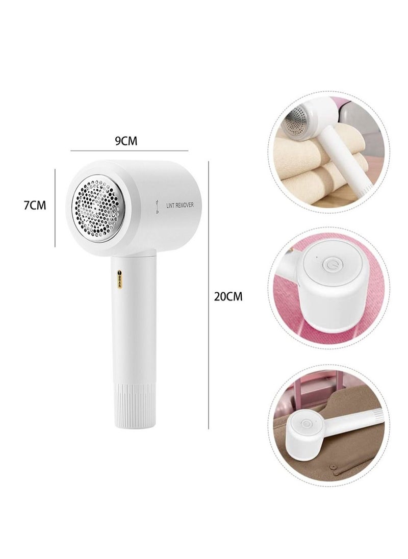 MileMelo Electric Fabric Shaver-Lint Remover Rechargeable, Electric Portable Sweater Defuzzer White  - Image 2