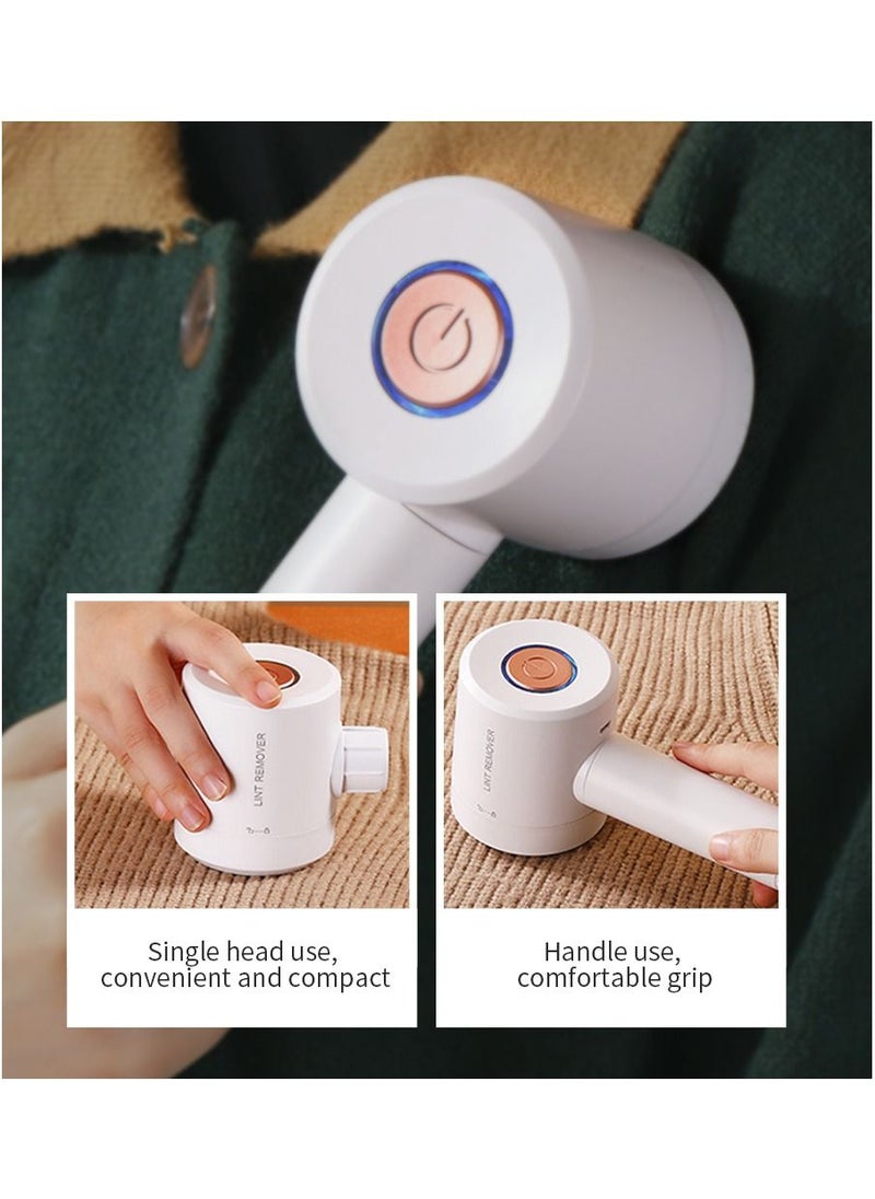 MileMelo Electric Fabric Shaver-Lint Remover Rechargeable, Electric Portable Sweater Defuzzer White  - Image 3