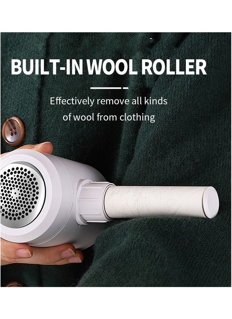 MileMelo Electric Fabric Shaver-Lint Remover Rechargeable, Electric Portable Sweater Defuzzer White  - Image 5