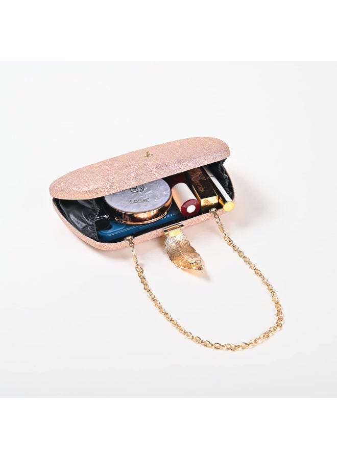 Women's Sparkling Evening Bag with Detachable Chain, Clutch Purse for Wedding Prom Party - Image 2