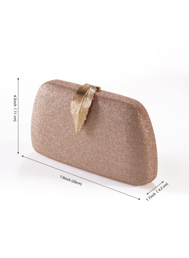 Women's Sparkling Evening Bag with Detachable Chain, Clutch Purse for Wedding Prom Party - Image 4