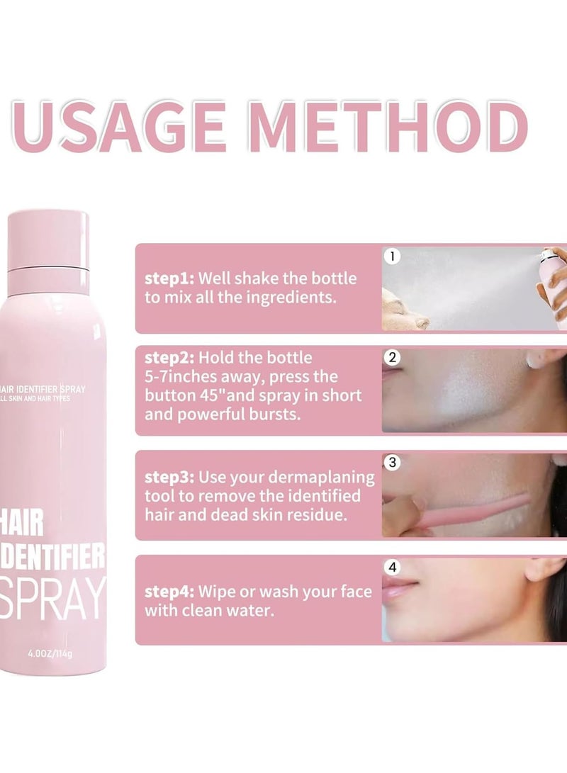 evvoli رذاذ تحديد الشعر لحلاقة الوجه، رذاذ تحديد الشعر لجسم البشرة مع شفرات، مجموعة رذاذ مرطب للعناية بالبشرة وتخطيط الجلد - Image 5