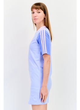 Adidas Women Sportswear Fit Short Sleeves Outdoor Dress, Light Blue  - Image 2