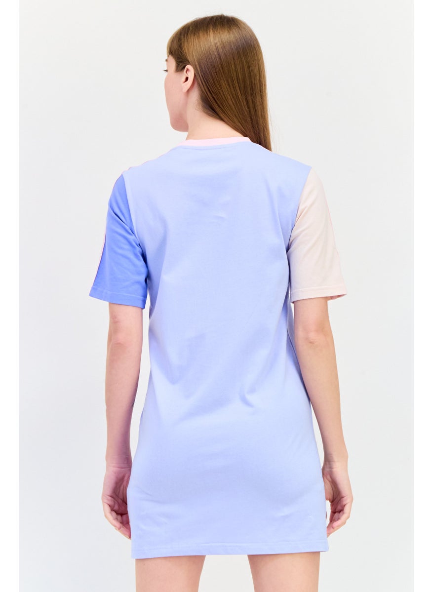 Adidas Women Sportswear Fit Short Sleeves Outdoor Dress, Light Blue  - Image 3