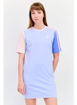 Adidas Women Sportswear Fit Short Sleeves Outdoor Dress, Light Blue  - Image 1