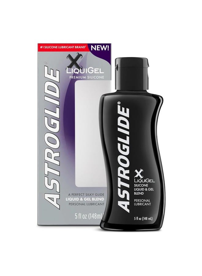ASTROGLIDE زيت التشحيم الشخصي X LiquiGel (5 أونصة) | زيت شخصي هجين من السليكون السائل والجل | خفيف وناعم | للرجال والنساء والأزواج - Image 1