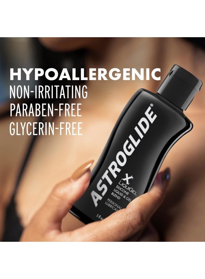 ASTROGLIDE زيت التشحيم الشخصي X LiquiGel (5 أونصة) | زيت شخصي هجين من السليكون السائل والجل | خفيف وناعم | للرجال والنساء والأزواج - Image 5