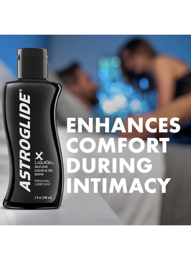 ASTROGLIDE زيت التشحيم الشخصي X LiquiGel (5 أونصة) | زيت شخصي هجين من السليكون السائل والجل | خفيف وناعم | للرجال والنساء والأزواج - Image 3