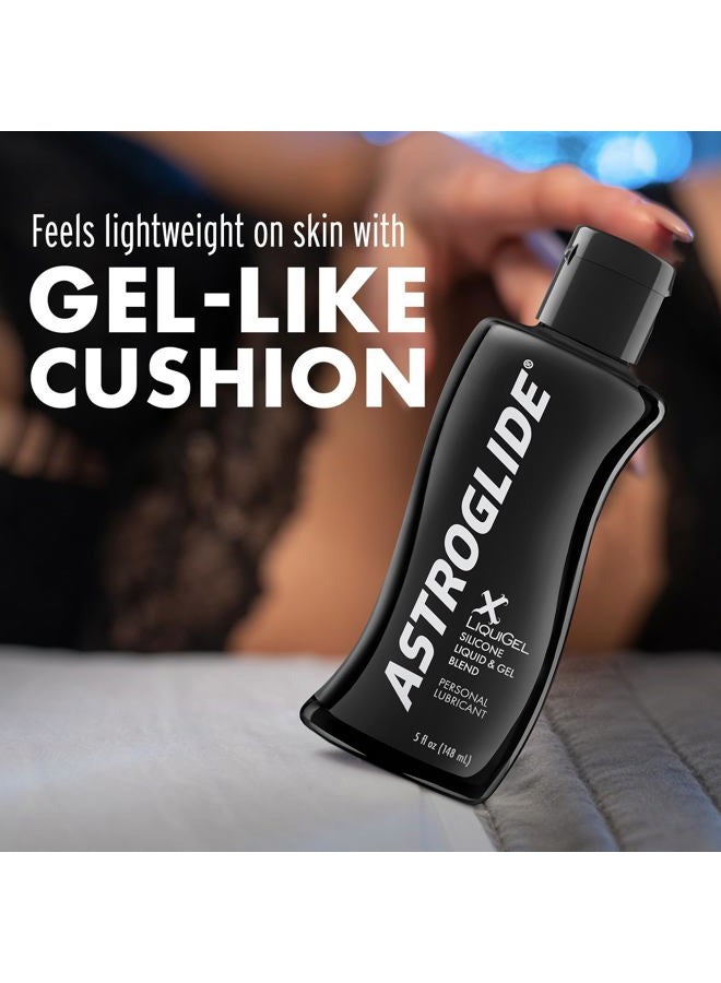 ASTROGLIDE زيت التشحيم الشخصي X LiquiGel (5 أونصة) | زيت شخصي هجين من السليكون السائل والجل | خفيف وناعم | للرجال والنساء والأزواج - Image 4