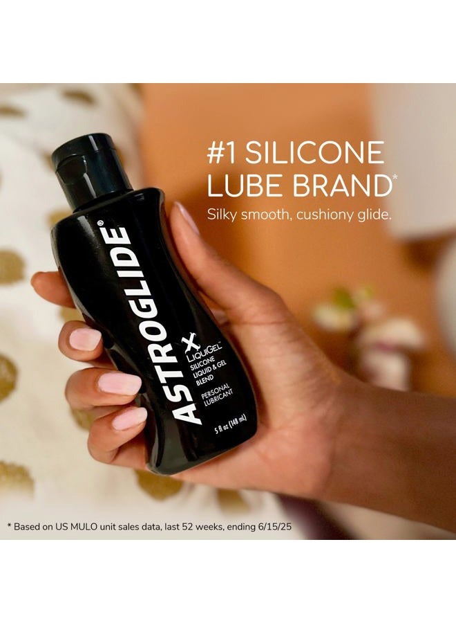 ASTROGLIDE زيت التشحيم الشخصي X LiquiGel (5 أونصة) | زيت شخصي هجين من السليكون السائل والجل | خفيف وناعم | للرجال والنساء والأزواج - Image 2