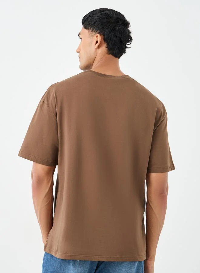 Styli Styli Men Oversized Minimal Printed T-Shirt