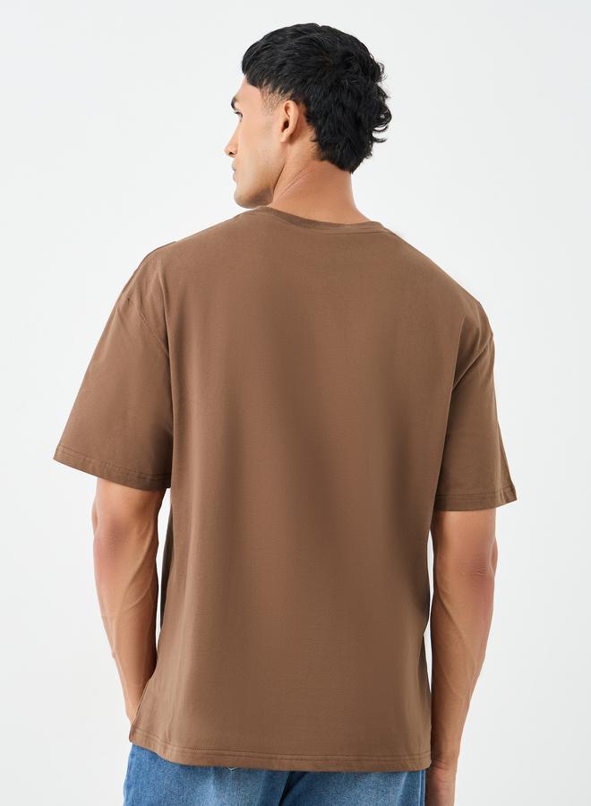 Styli Men Oversized Minimal Printed T-Shirt - Image 4