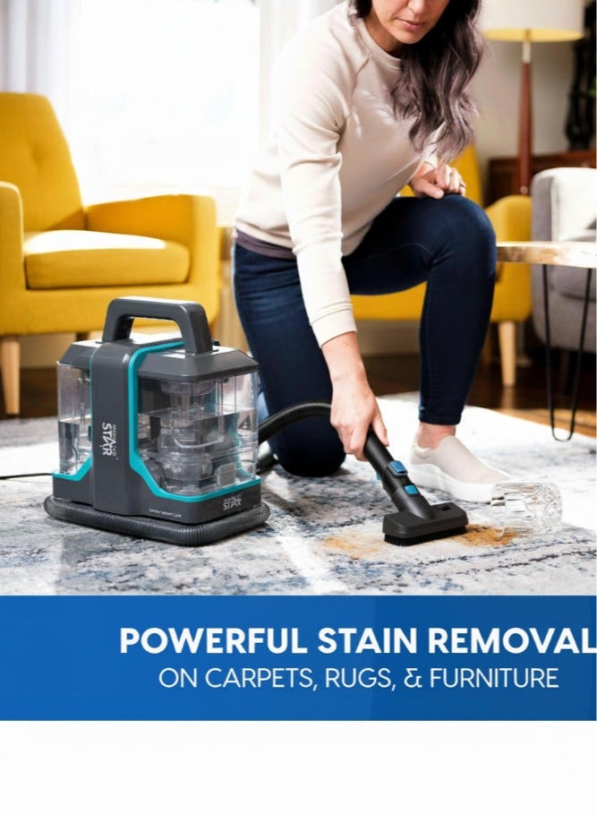 Winning Star Portable Carpet & Upholstery Spot Cleaner Machine, 11Kpa Power Suction with Versatile Tools,  2 in 1 Upholstery Cleaner Steam Cleaner for Pets, Car - Image 2