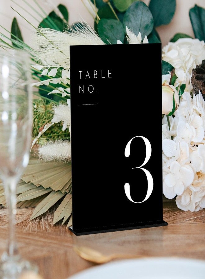 JINMURY Black Wedding Table Numbers 1-10 with Stands, 5"x7" Black Acrylic Table Numbers with White Font, Perfect for Wedding Party Reception(1-10, 5"x7") - Image 3
