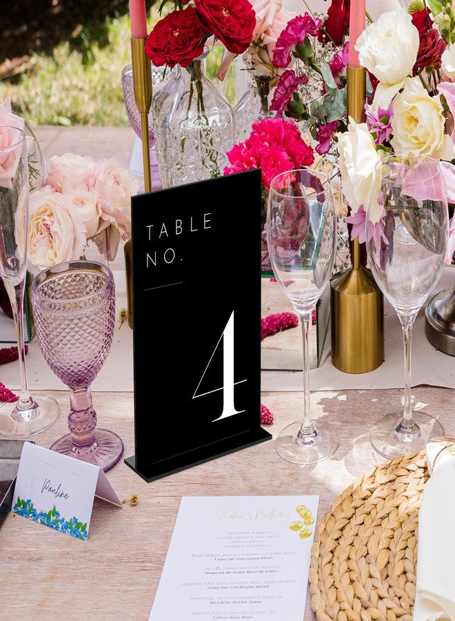 JINMURY Black Wedding Table Numbers 1-10 with Stands, 5"x7" Black Acrylic Table Numbers with White Font, Perfect for Wedding Party Reception(1-10, 5"x7") - Image 5