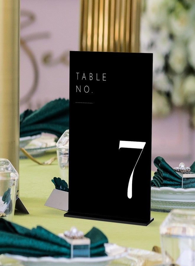 JINMURY Black Wedding Table Numbers 1-10 with Stands, 5"x7" Black Acrylic Table Numbers with White Font, Perfect for Wedding Party Reception(1-10, 5"x7") - Image 4