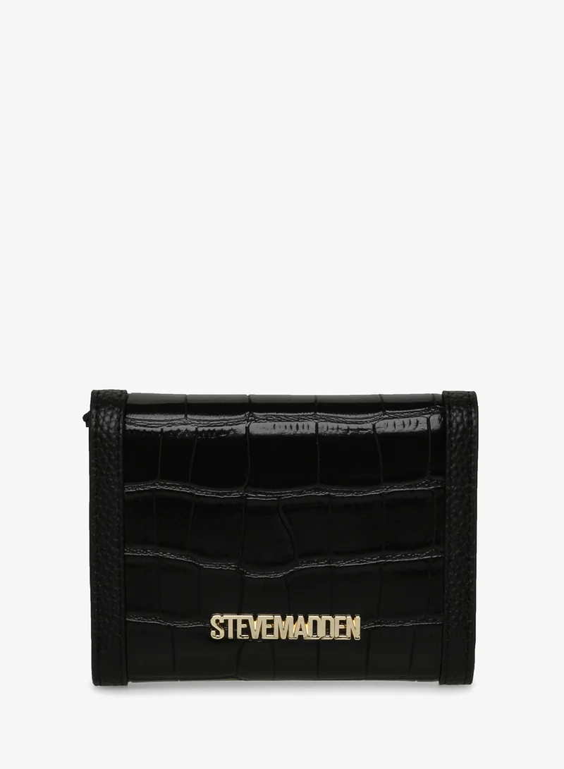 STEVE MADDEN Croco Pebble PU Trifold Wallet