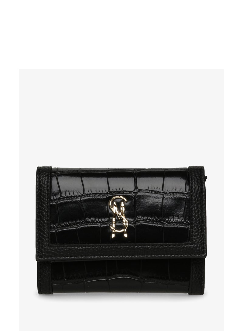 STEVE MADDEN Croco Pebble PU Trifold Wallet - Image 1