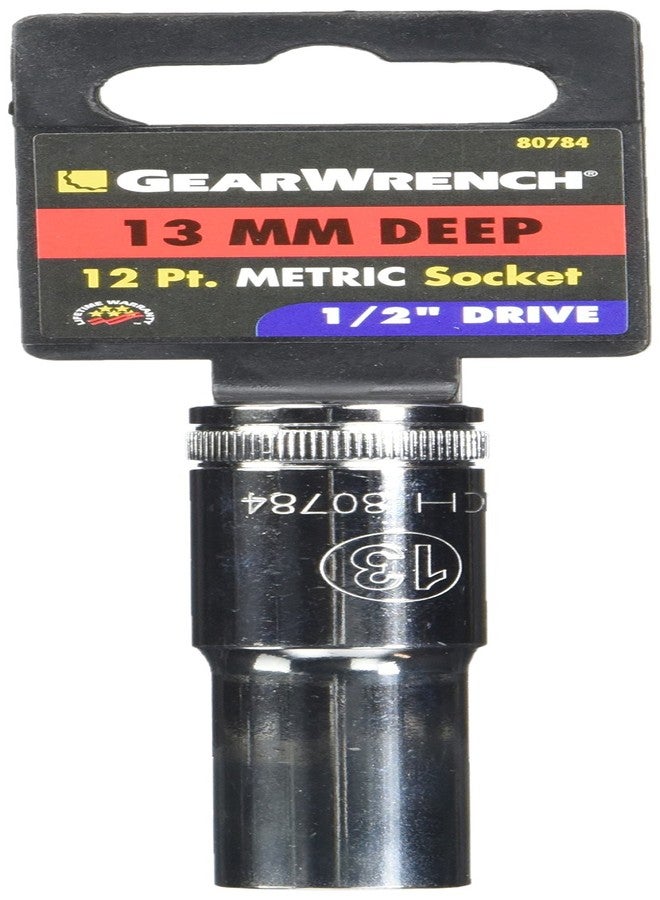 GEARWRENCH 1/2" Drive 12 Point Deep Metric Socket 13mm - 80784
