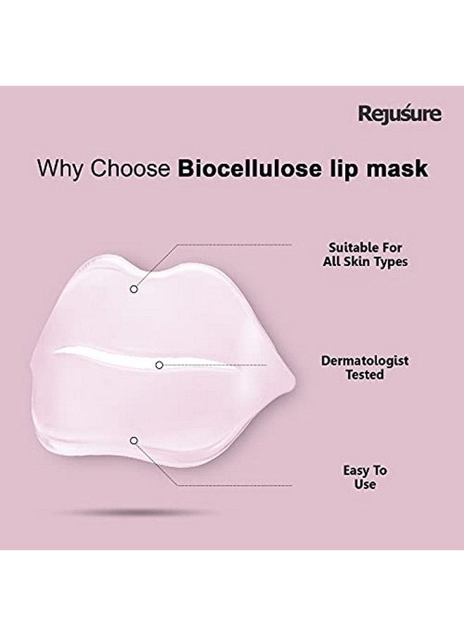 Rejusure Biocellulose Lip Mask Hydrates Lip Antichapped Lip Mask For Dry Lip ;Men & Women; (5 Lip Masks)  - Image 4