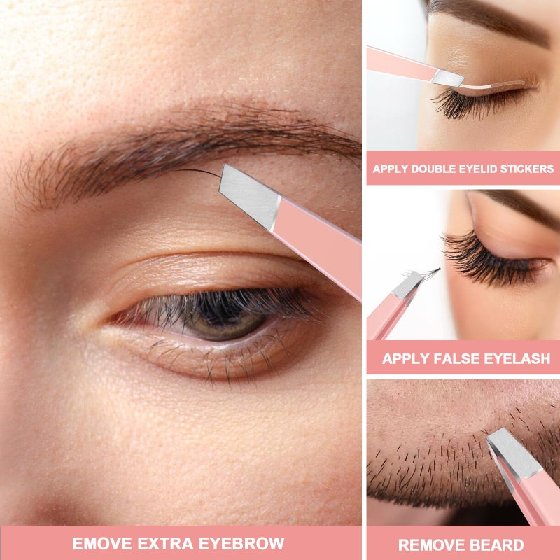 FANDAMEI Eyebrow Kit with Leather Case - Eyebrow Scissors, Tweezers, Razor, Brush for Women & Men - Facial Hair & Ingrown Hair Removal - Image 4