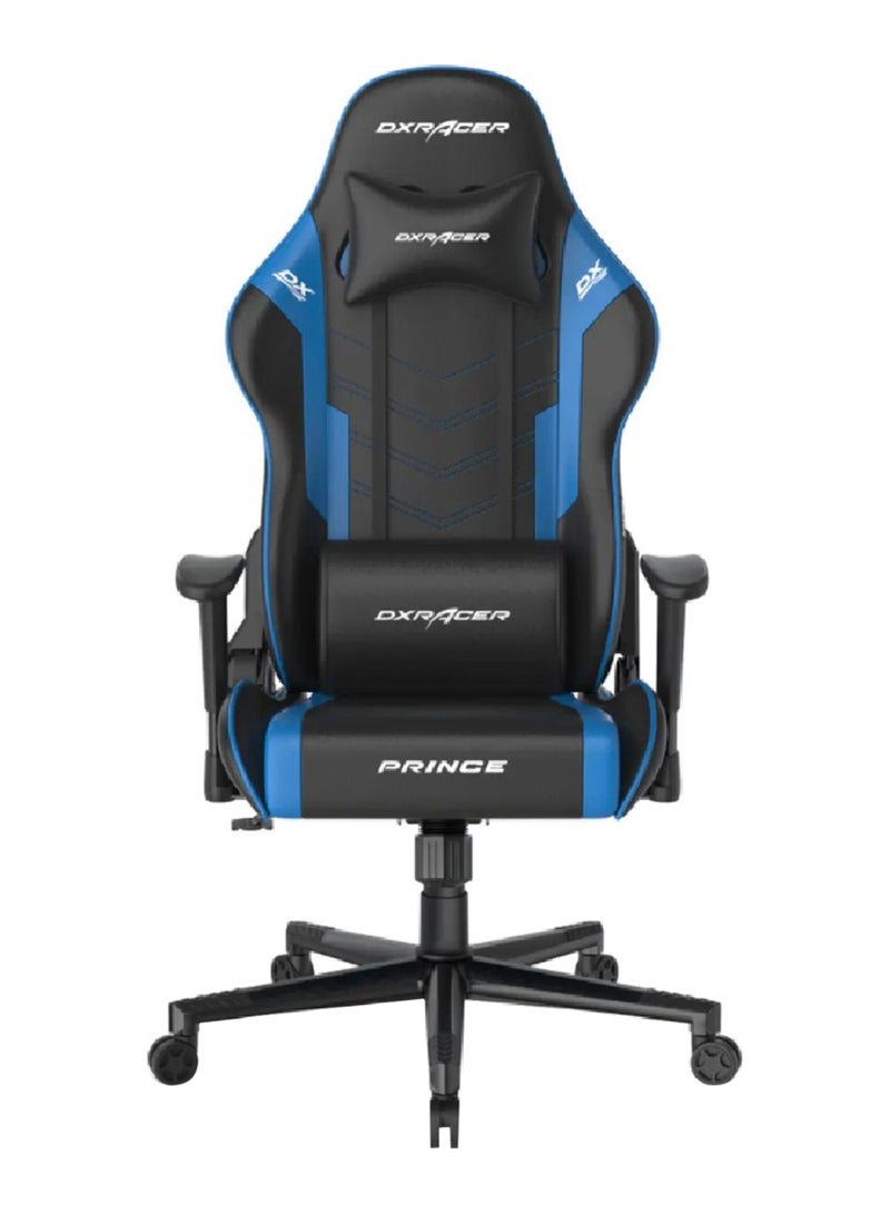 DXRacer DXRacer Prince Series P132 Gaming Chair, 1D Armrests with Soft Surface, Black / Blue | GC-P132-NB-F2-158  - Image 1