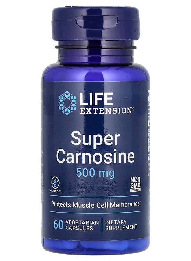Super Carnosine 500 mg 60 Vegetarian Capsules