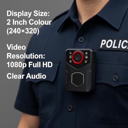FREDI HD PLUS 1080P Body Worn Camera for Security Guard Police & Office Use | Wearable Camera with Audio | No WiFi Needed | Clip-On Portable Recorder | 256GB Support | Loop Recording Device - Image 2