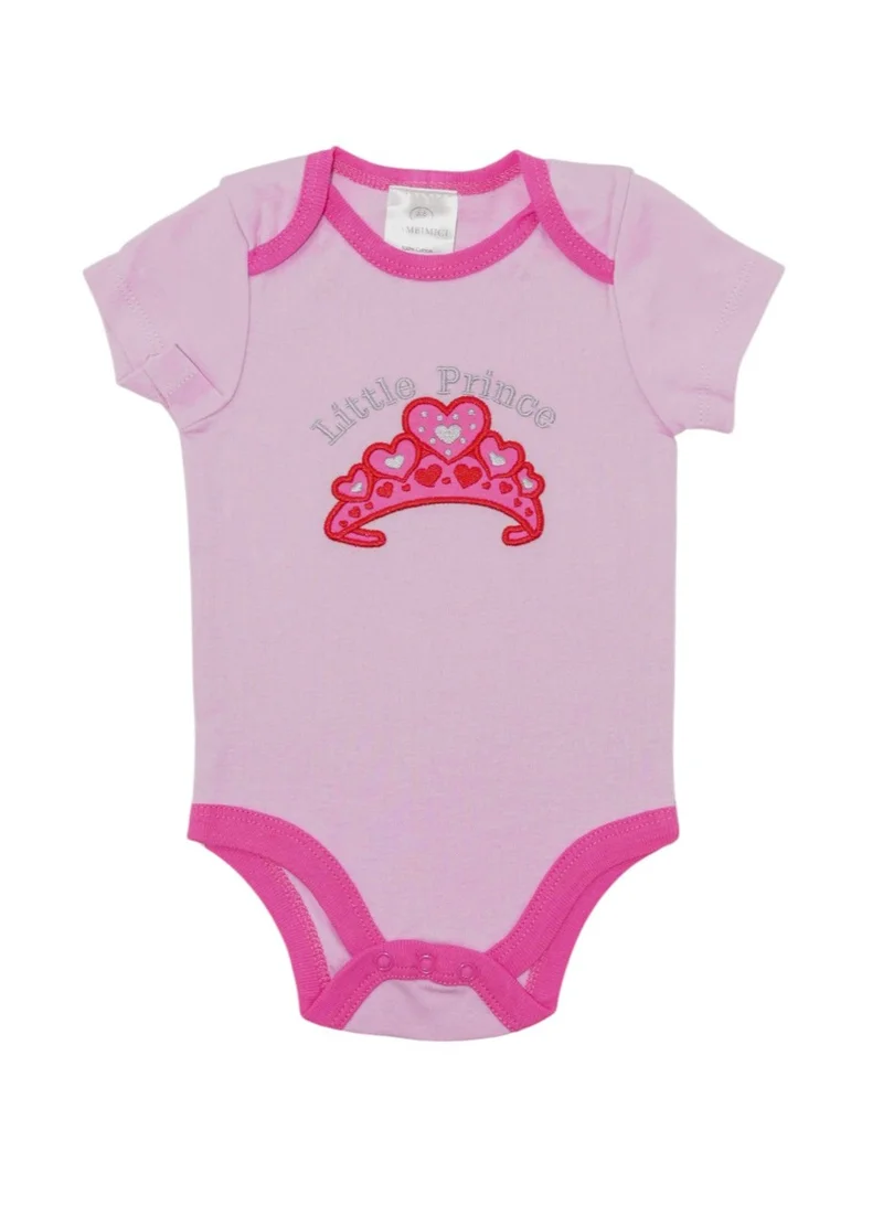 بمبىمىشى Bambimici Baby Pink Printed Short Sleeve with Pyjama 3-Piece
